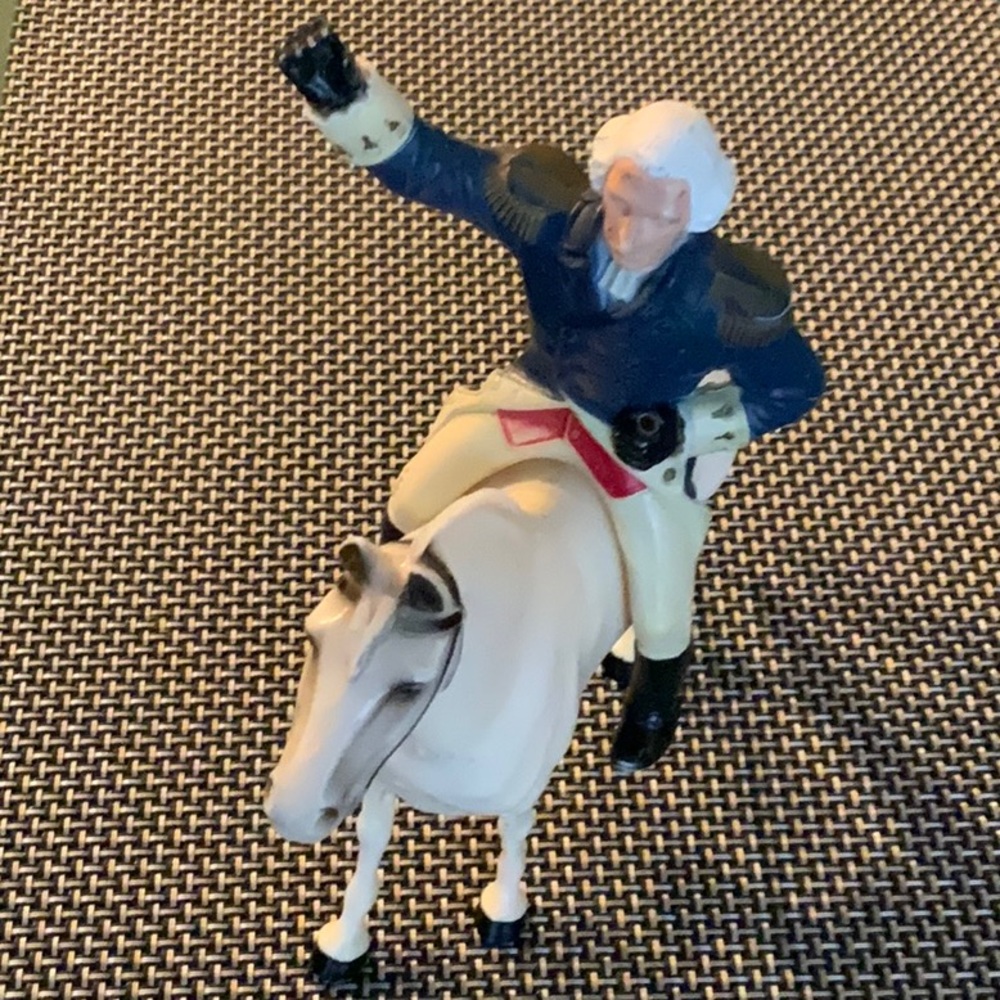George Washington & Horse 1950s HARTLAND PLASTICS Vintage